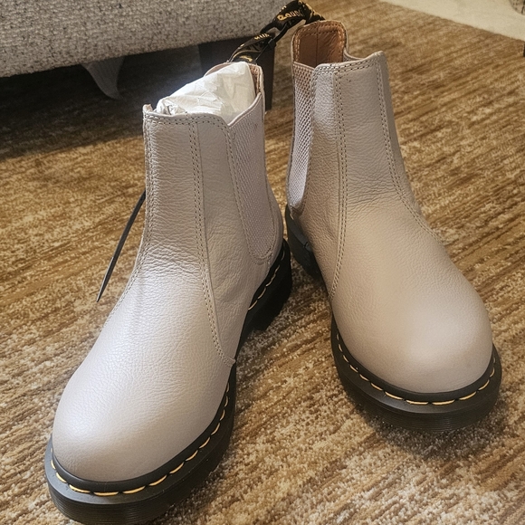Dr. Martens Shoes - New Dr. Martens Women's Gray Leather Boots